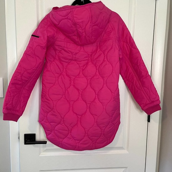 BCBGeneration Missy Eco Quilted Topper Coat X-Small Hot Pink - Picture 4 of 7